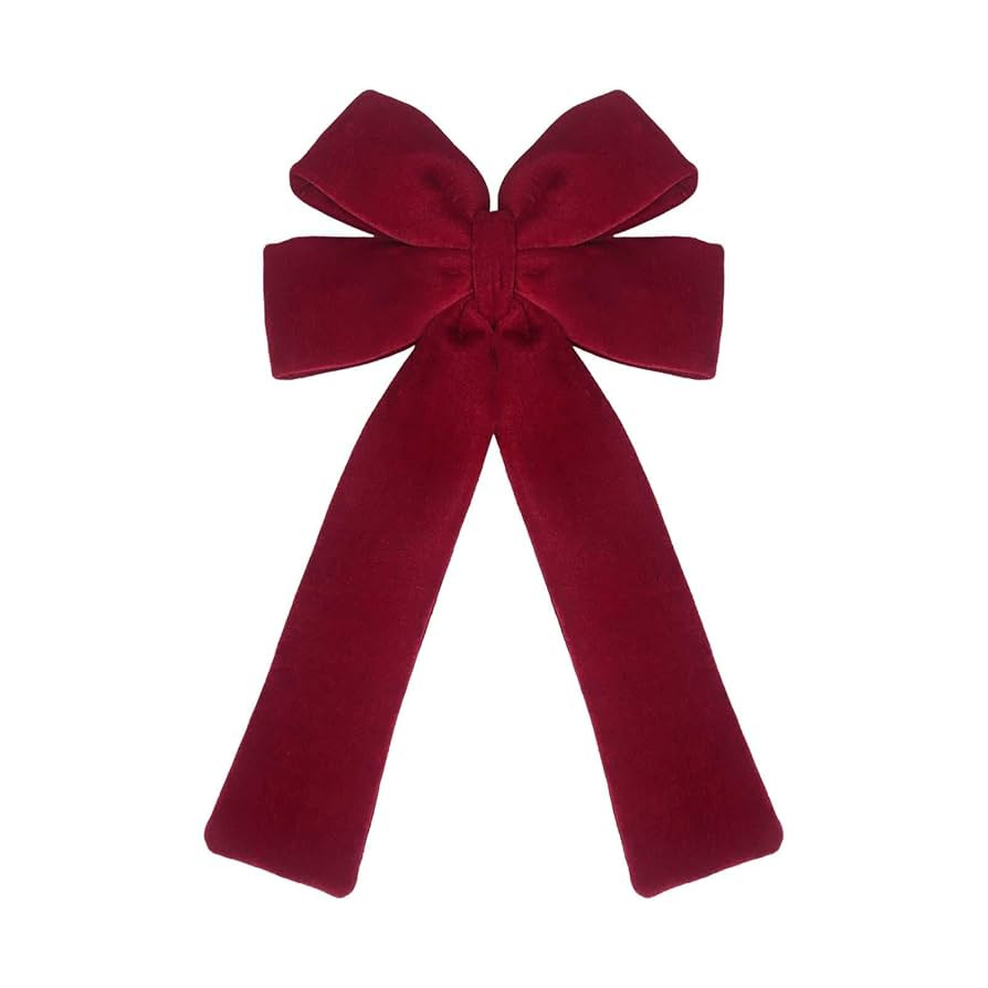 MotiveTech Red Christmas Bow for Tree Velvet Bows Large Christmas Tree Bow Outdoor Decorations fo... | Amazon (CA)