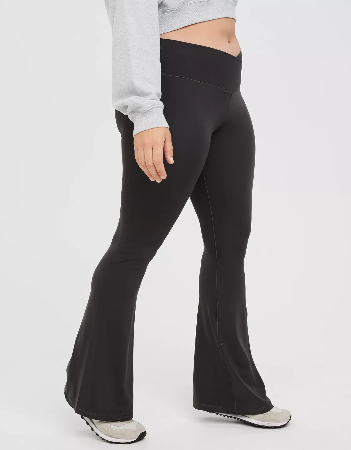 OFFLINE By Aerie Real Me High Waisted Crossover Flare Legging | Aerie