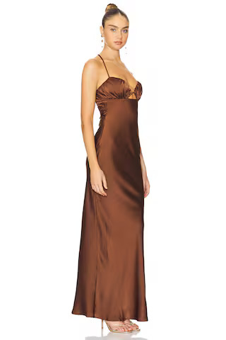 SNDYS Amalia Maxi Dress in Chocolate from Revolve.com | Revolve Clothing (Global)