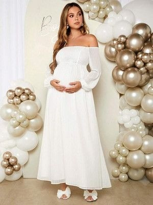 Vestido De Festa De Revelação De Gênero De Grávida Elegante E Romântico Com Ombros Deixados À Mostra

#LTKbrasil #LTKmaternidade #LTKcriancas