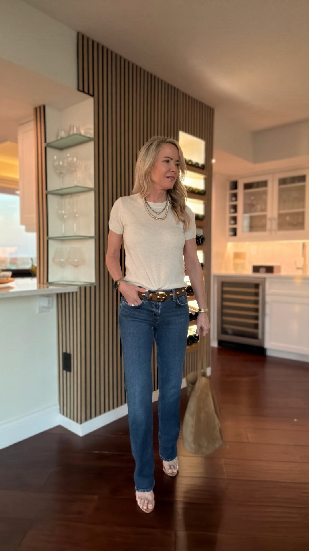 Simple, soft, and incredibly chic 🤍 This lightweight cashmere tee is the definition of effortless luxury — breathable, flattering, and perfect for our warm-weather “jeans but elevated” days. I paired it with classic straight-leg denim, a statement belt, and neutral heels for an easy polished look you can wear to lunch, errands, or casual dinners.
Runs true to size — I’m wearing a  Xsmall. Linked everything!

#LTKPetite #LTKSeasonal #LTKOver40