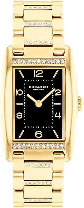 Coach Reese Women's Watch - 2H Quartz Tank Watch with Crystal-Set Link Bracelet - Water Resistant... | Amazon (US)