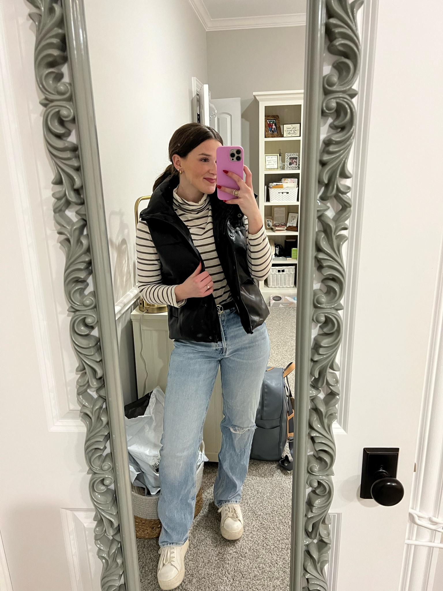 the best faux leather best! I am wearing a small & it fits very TTS! 

#LTKSeasonal
