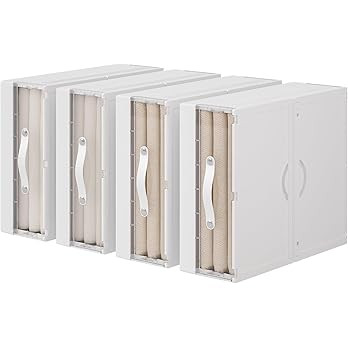 4 Pack Bed Sheet Organizers and Storage, Foldable Closet Organizer with Handle, Plastic Bedding S... | Amazon (US)
