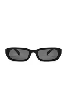 Prada Rectangle Sunglasses in Black from Revolve.com | Revolve Clothing (Global)