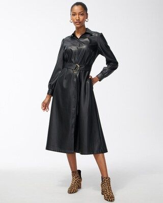 Faux Leather Shirt Dress | Chico's