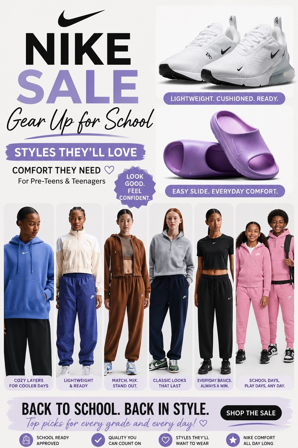 Your preteen and teen called... they want ALL the Nike! 😍 From must-have sneakers to everyday school outfits, these back-to-school deals are too good to miss. Grab your favorites before they're gone and save while you shop! 🎒✨

#NikeBackToSchool #NikeDeals #TeenMustHaves #PreteenMustHaves #SchoolStyle #LTKFashion #NikeFinds #BackToSchoolEssentials

#LTKootd #LTKstorytime #LTKSeasonal
