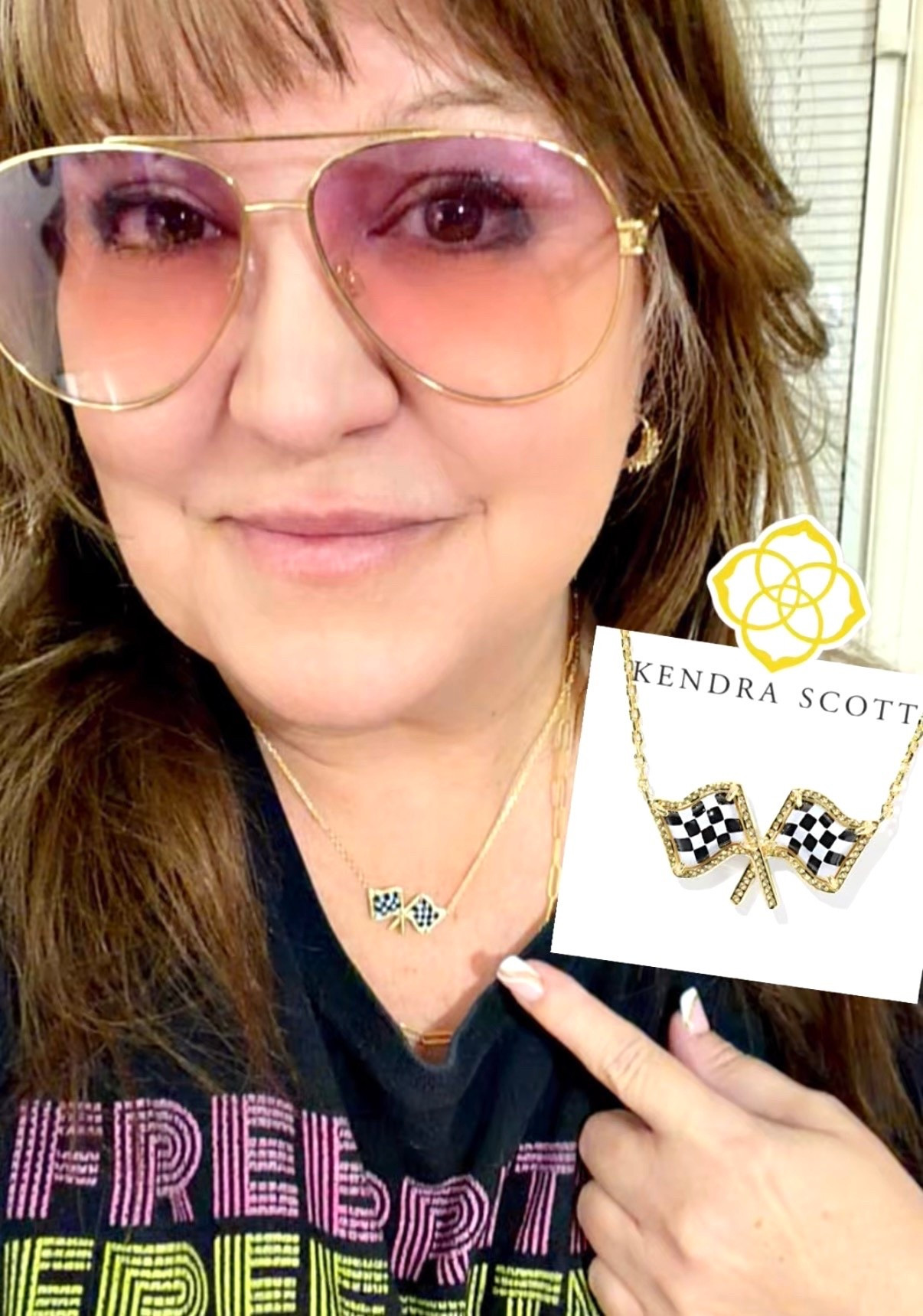 If you are a racing fan, this new Kendra Scott necklace is a must have! #f1