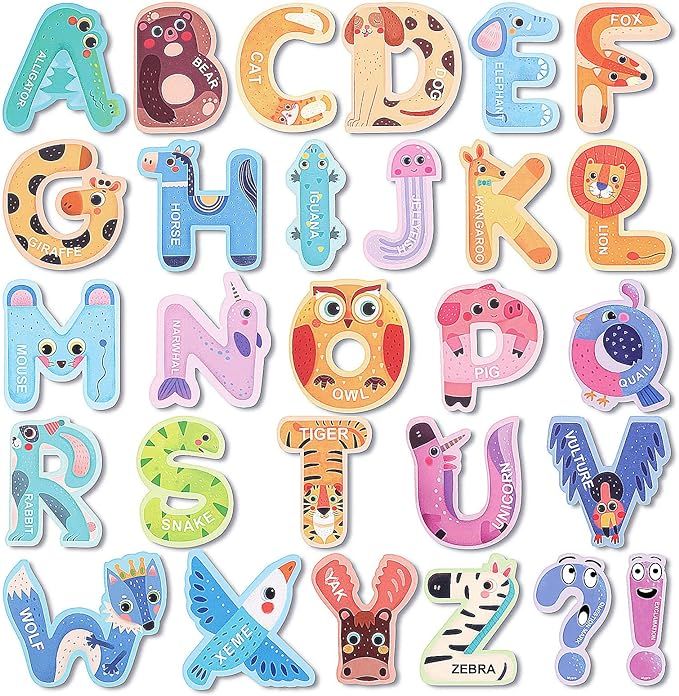 Magnetic Letters for Classroom Whiteboard, Alphabet Magnets ABC for Toddlers Fridge 1-3 Year Old,... | Amazon (US)
