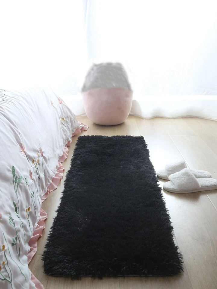 Stevig pluche vloerkleed, zacht modern interieur harige vloerkleed | SHEIN