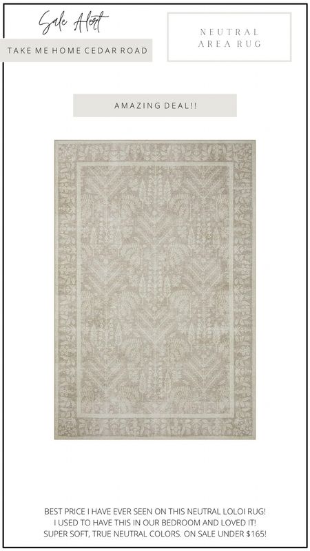 BEST PRICE IVE SEEN ON THIS NEUTRAL LOLOI RUG!! such a pretty rug and I have never seen it this low. Super soft and true neutral. Perfect for a bedroom! 

Area rug, rug, neutral rug, Loloi rug, bedroom rug, amazon home, Amazon finds 

#LTKsalealert #LTKhome