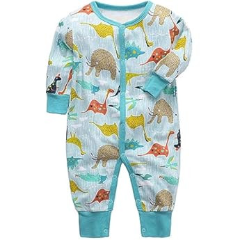 Zanie Kids Baby Boy Romper Newborn Long Sleeve Cotton Outfit Spring Fall Winter | Amazon (US)