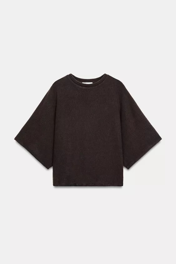 RUSTIC SHORT SLEEVE TOP | Zara US