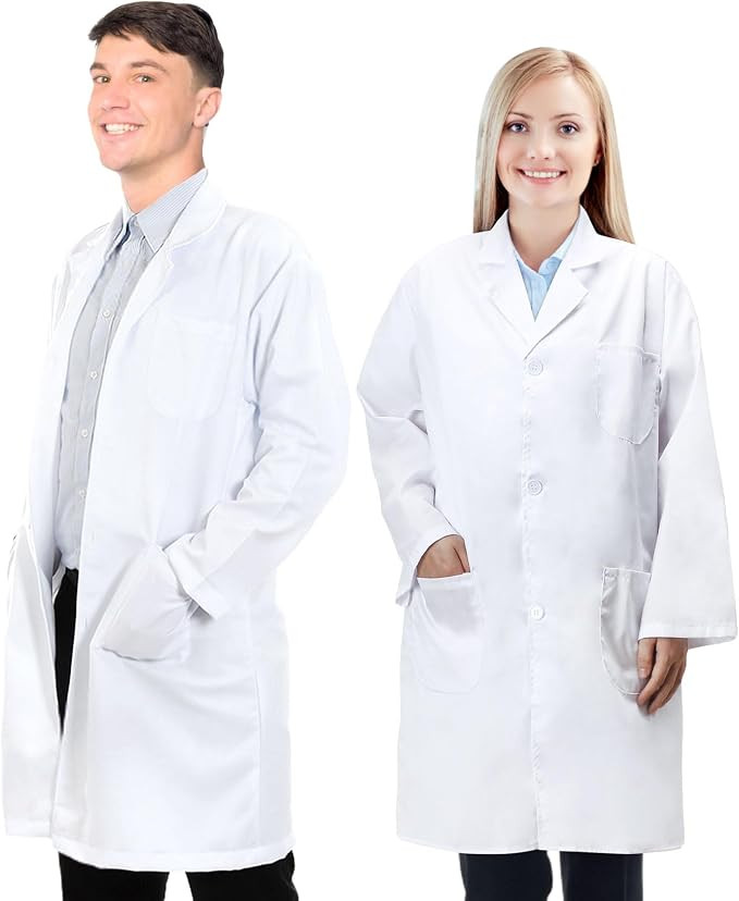 Lab Coat for Men&Women,Doctor Costume for Adults,White Long Sleeve Unisex Science Chemistry Lab C... | Amazon (US)