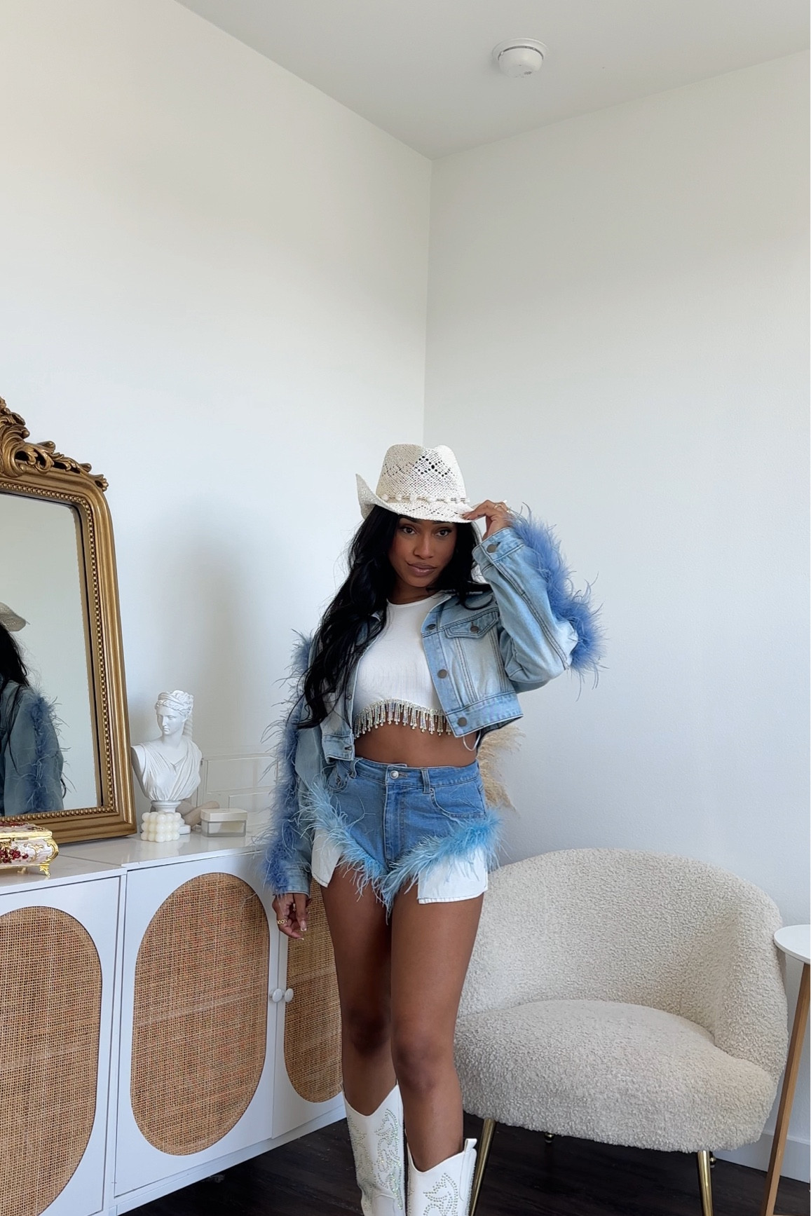 Festival Outfit Ideas | Blue Jean Outfit Ideas | Coachella Outfit Ideas | White and Blue Spring Outfit Ideas

#LTKFestival #LTKstyletip #LTKSeasonal