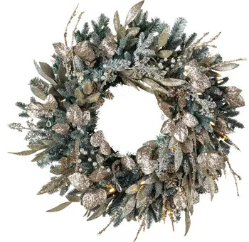 Balsam Hill Champagne & Crystal Pre Lit Artificial Wreath | Nordstrom | Nordstrom