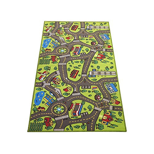 Kids Rug Playmat City Life Great for Playing with Cars and Toys - Play Learn and Have Fun Safely - Educational Road Traffic Play Mat for Bedroom Play Room Game Safe Area (Medium 43" x 26" Inches) | Amazon (US)