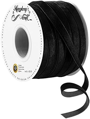 Humphrey's Craft 3/8 Inch Wide -25 Yards Black Velvet Ribbons Spool Good for Sewing, Gifts Wrappi... | Amazon (US)