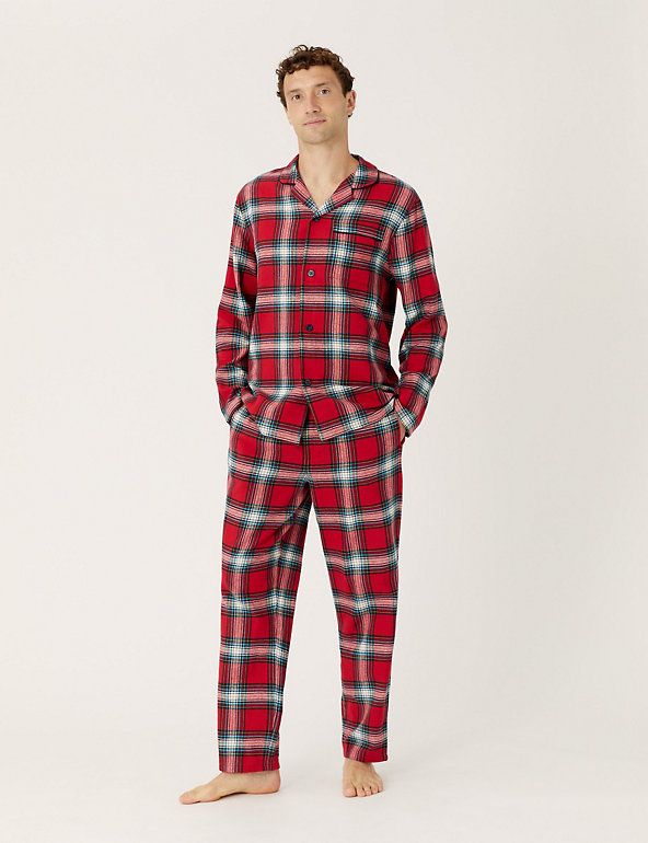 Men's Checked Family Christmas Pyjama Set | Marks & Spencer (UK)