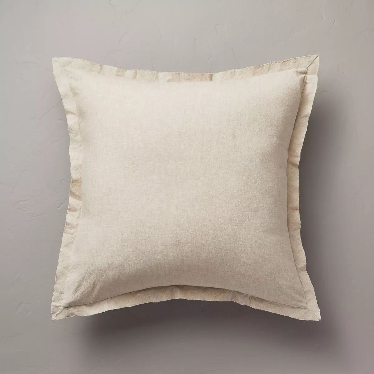 26"x26" Linen Blend Euro Bed Pillow Taupe - Hearth & Hand™ with Magnolia | Target