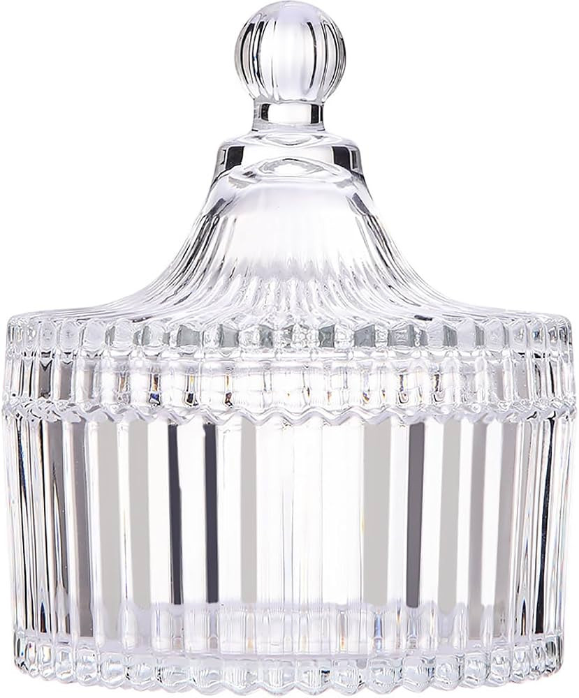 Colorful Glass Jar With Lid,Multi-Purpose Storage Container for Candy,Cookies,Candle,Jewelry Box ... | Amazon (US)