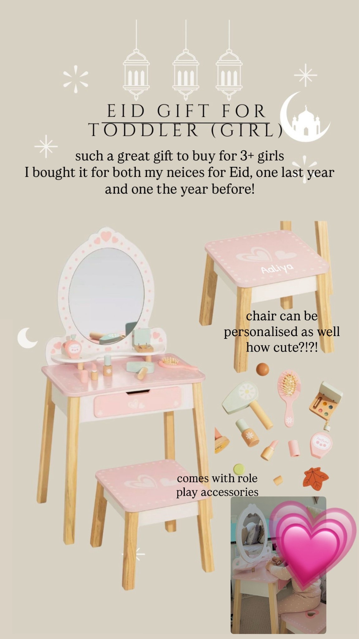 kids vanity table on sale for eid gifting 

#LTKkids #LTKbaby #LTKgiftguide