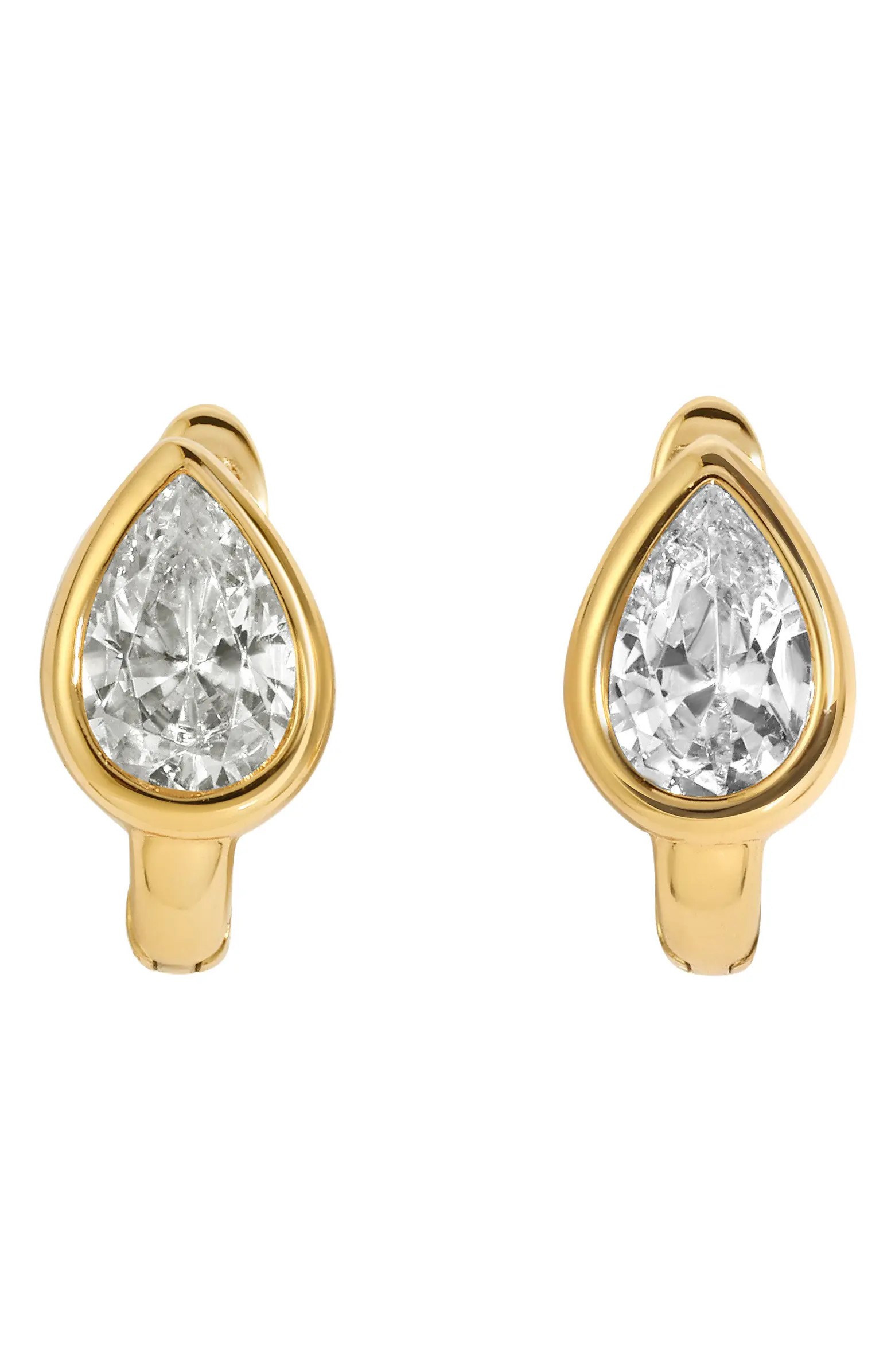 Rhea Pear Cut Huggie Hoop Earrings | Nordstrom