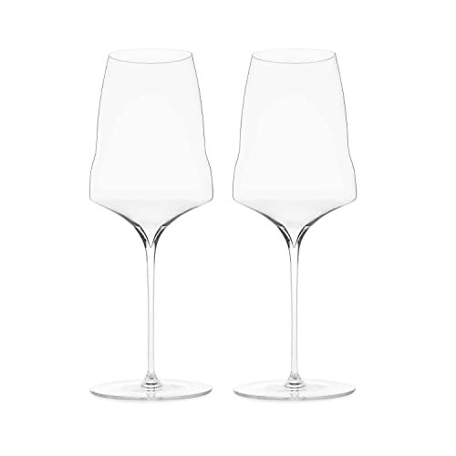 Josephinenhütte® JOSEPHINE N° 2 Wine Glasses [THE GLASS FOR CONNOISSEURS] – handcrafted & mouth-blown – set of 2 for medium-bodied white, rosé, and red wine – functional design for intense aroma | Amazon (US)