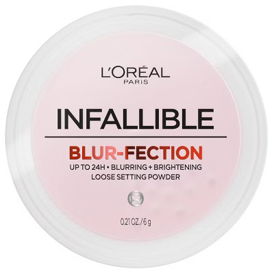 L'Oreal Paris Infallible Blur-fection Longwear Loose Setting Powder - Brightening Light Pink - 0.21oz | Target