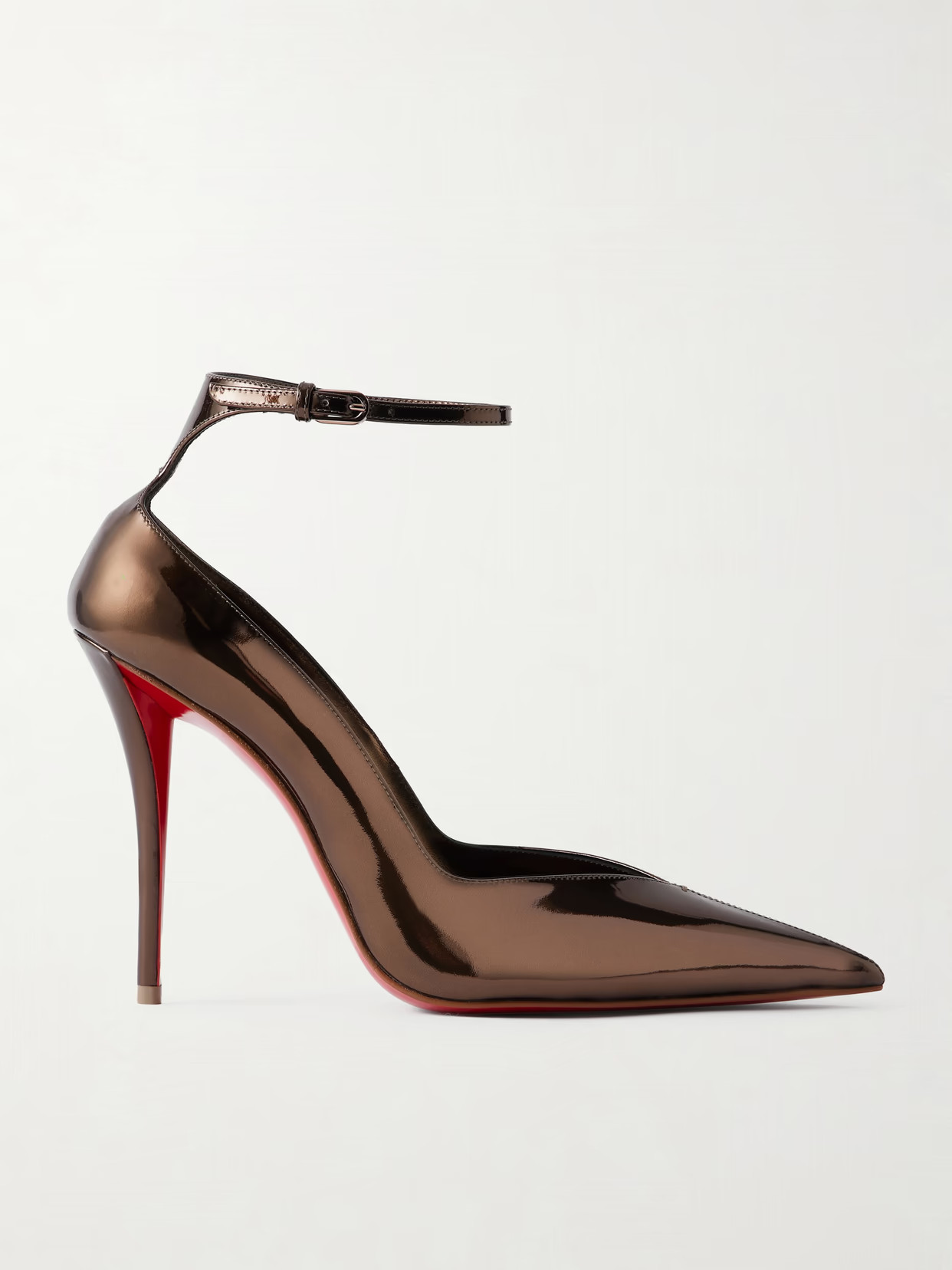 Christian Louboutin - Erozee 100 Metallic Leather Pumps - IT36 | NET-A-PORTER (US)