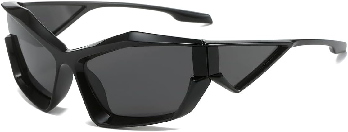 NIDOVIX Trendy Wrap Around Sunglasses for Men Women Fashion Cool Sport Y2K Stylish Cat Eye Sun Gl... | Amazon (US)