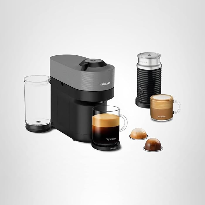 Nespresso Vertuo Pop+ Coffee and Espresso Maker by Breville with Milk Frother, Dark Grey | Amazon (US)