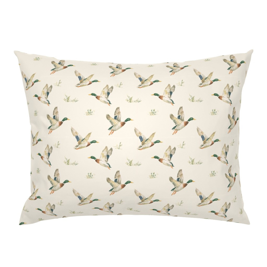 Flying Mallard Ducks Pillow Sham | Spoonflower | Spoonflower