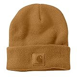 Carhartt Men's Knit Cuffed Beanie, Brown, OFA | Amazon (US)