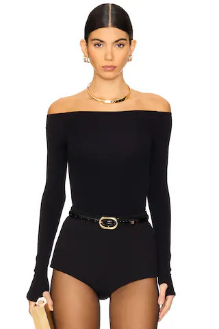 Commando Ballet Off-shoulder Bodysuit in Black from Revolve.com | Revolve Clothing (Global)