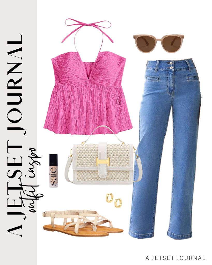 You can also try pairing this cute SHENHE halter top with Sidefeel jeans. This combination is perfect for this crossbody bag and Amazon Essentials strappy sandals. Complete this look with SOJOS polarized sunglasses.

#LTKSeasonal #LTKSaleAlert #LTKTravel
 

 
