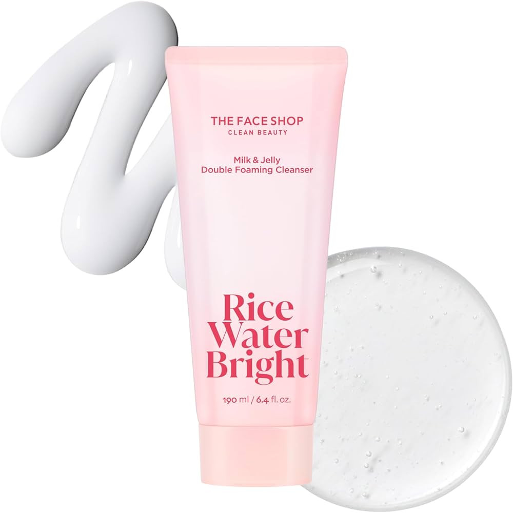 The Face Shop Rice Water Bright Milk & Jelly Double Cleanser, Double Cleansing in Half the Time, ... | Amazon (US)