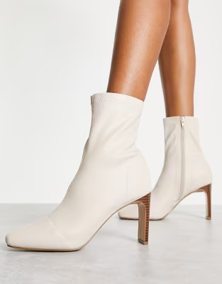 Forever New ankle sock boots in beige | ASOS (Global)