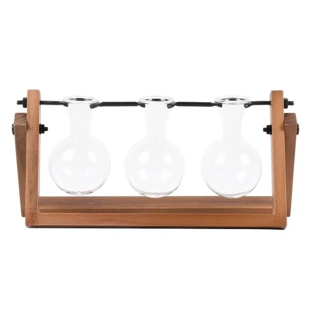 Better Homes & Gardens Painted Rectangle Glass and Wood Planter & Stand Set | Walmart (US)