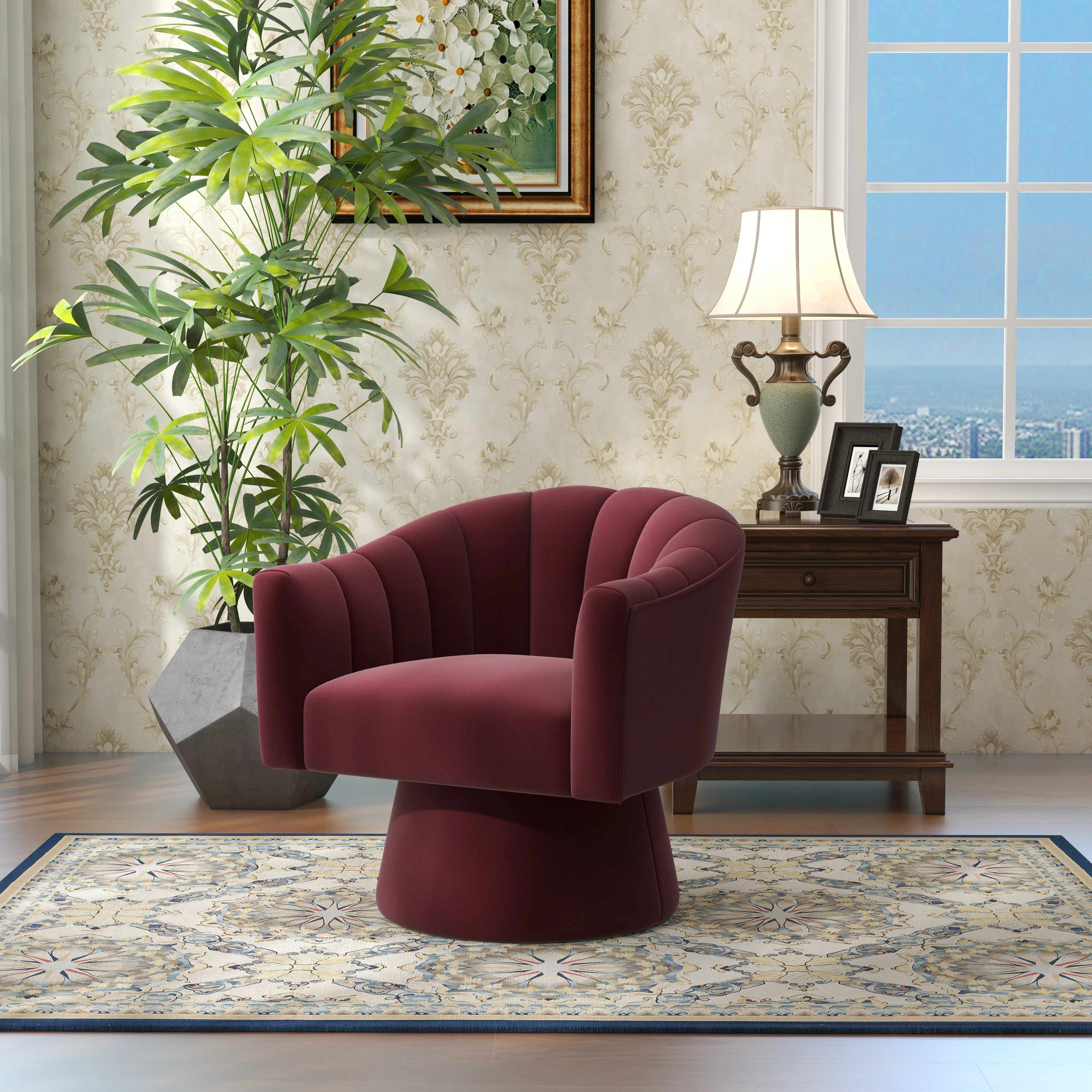 Aila Velvet Swivel Barrel Chair | Wayfair North America