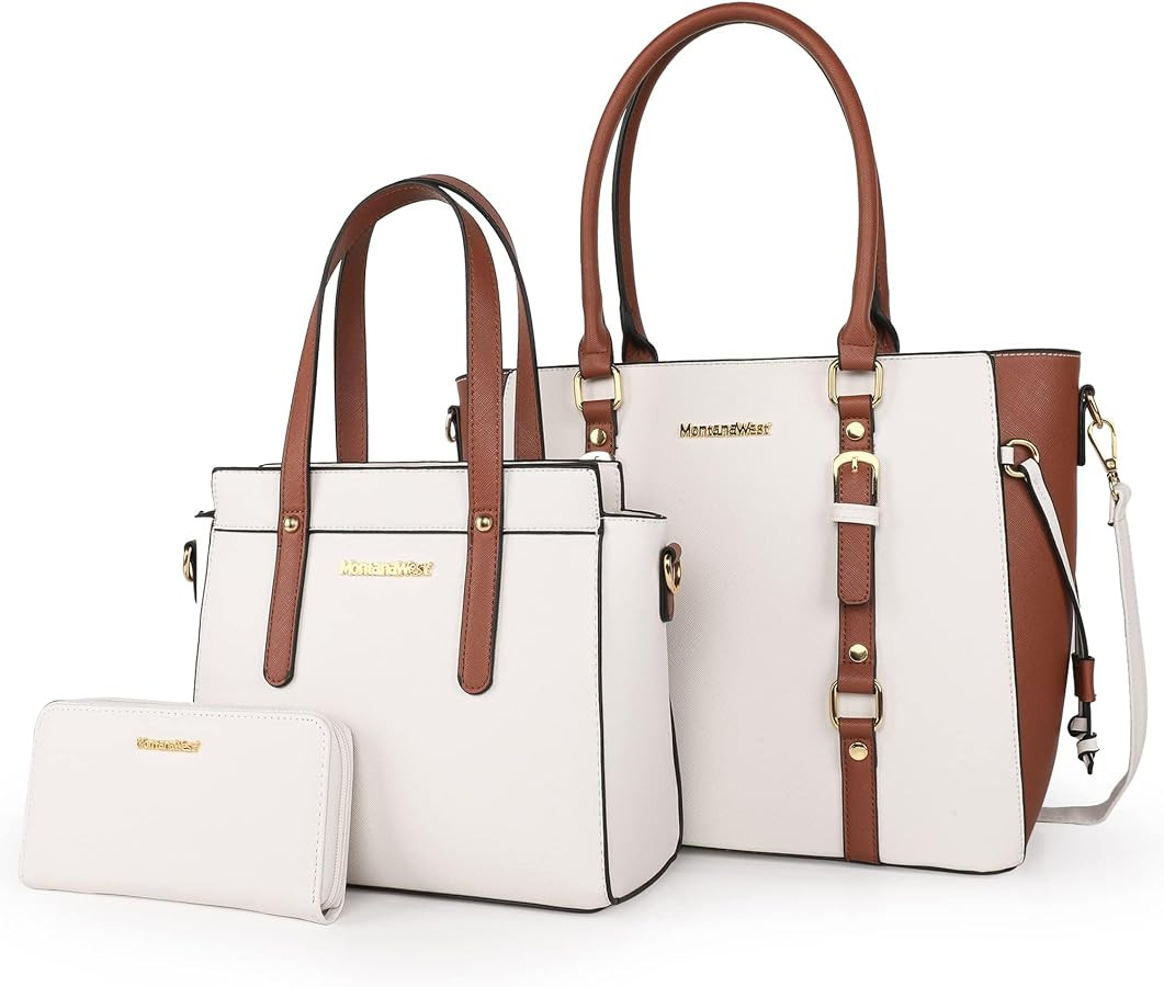 Montana West 3PCS Purses for Women Tote Bag and Wallet Set Shoulder Satchel Handbags | Amazon (US)