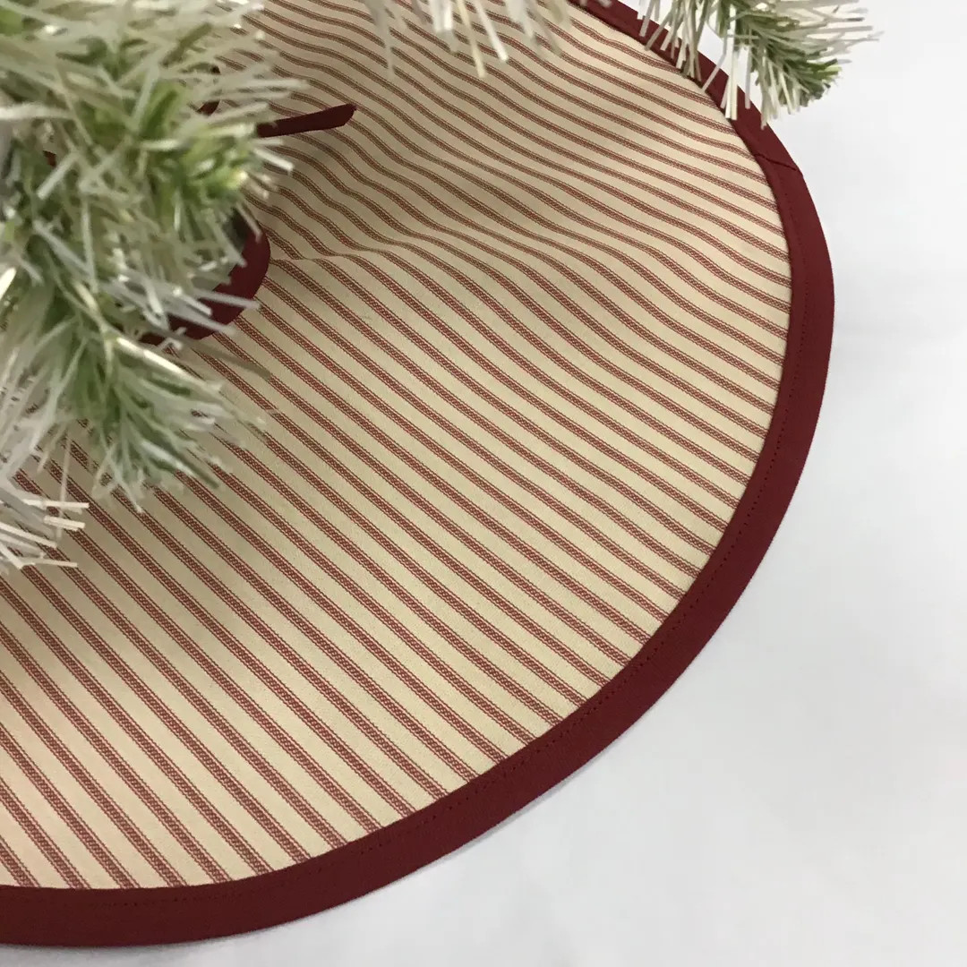 French Ticking Stripe Christmas Tree Skirt - Tree Skirt - Farmhouse Tree Skirt - Custom Size - Ma... | Etsy (US)