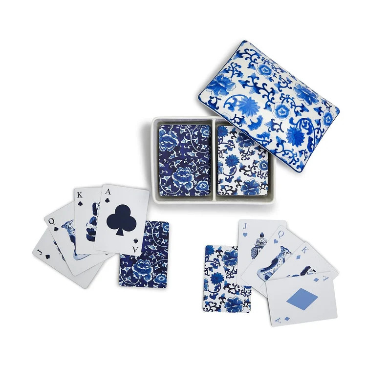 Chinoiserie Double Deck Playing Cards in Blue and White | Etsy | Etsy (US)