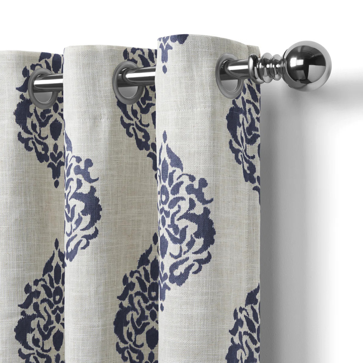 Blanford Medallion Print Room Darkening Thermal Grommet Top Single Curtain Panel | Wayfair North America