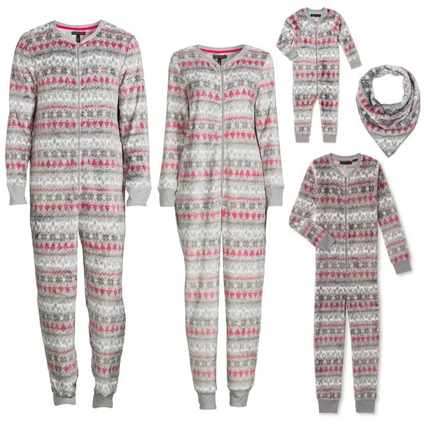 Derek Heart Fair Isle Holiday Matching Family Christmas Pajamas Women's Sleepwear Union Suit, Siz... | Walmart (US)