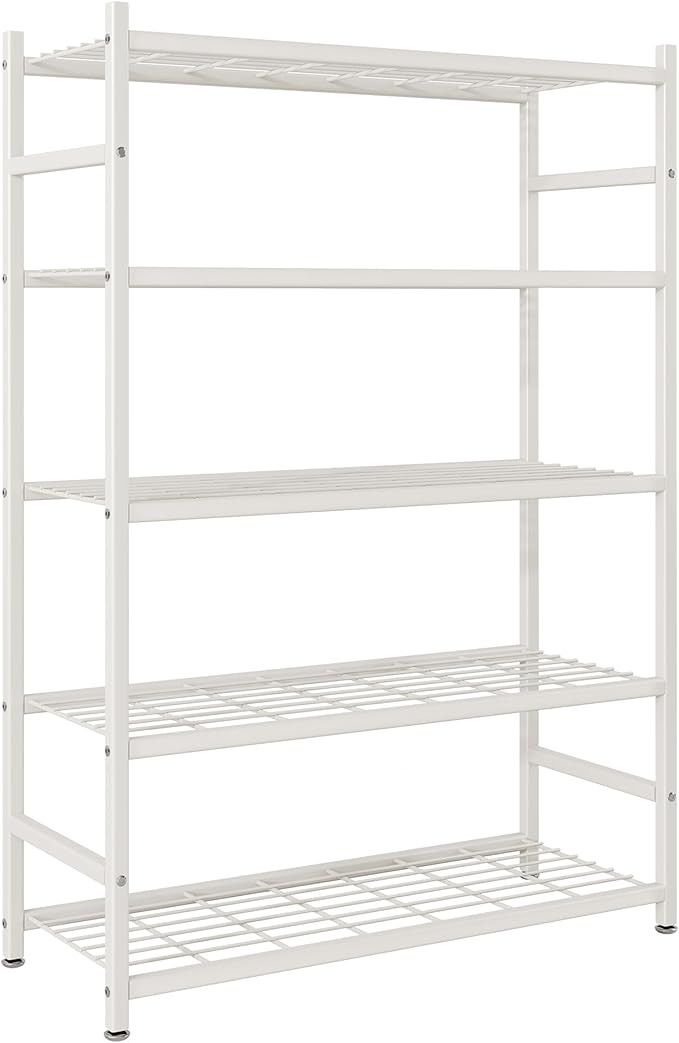 Storage Shelves, 5-Tier Metal Shelving Unit with Adjustable Feet, Shelf Organizer for Garage, Kit... | Amazon (US)