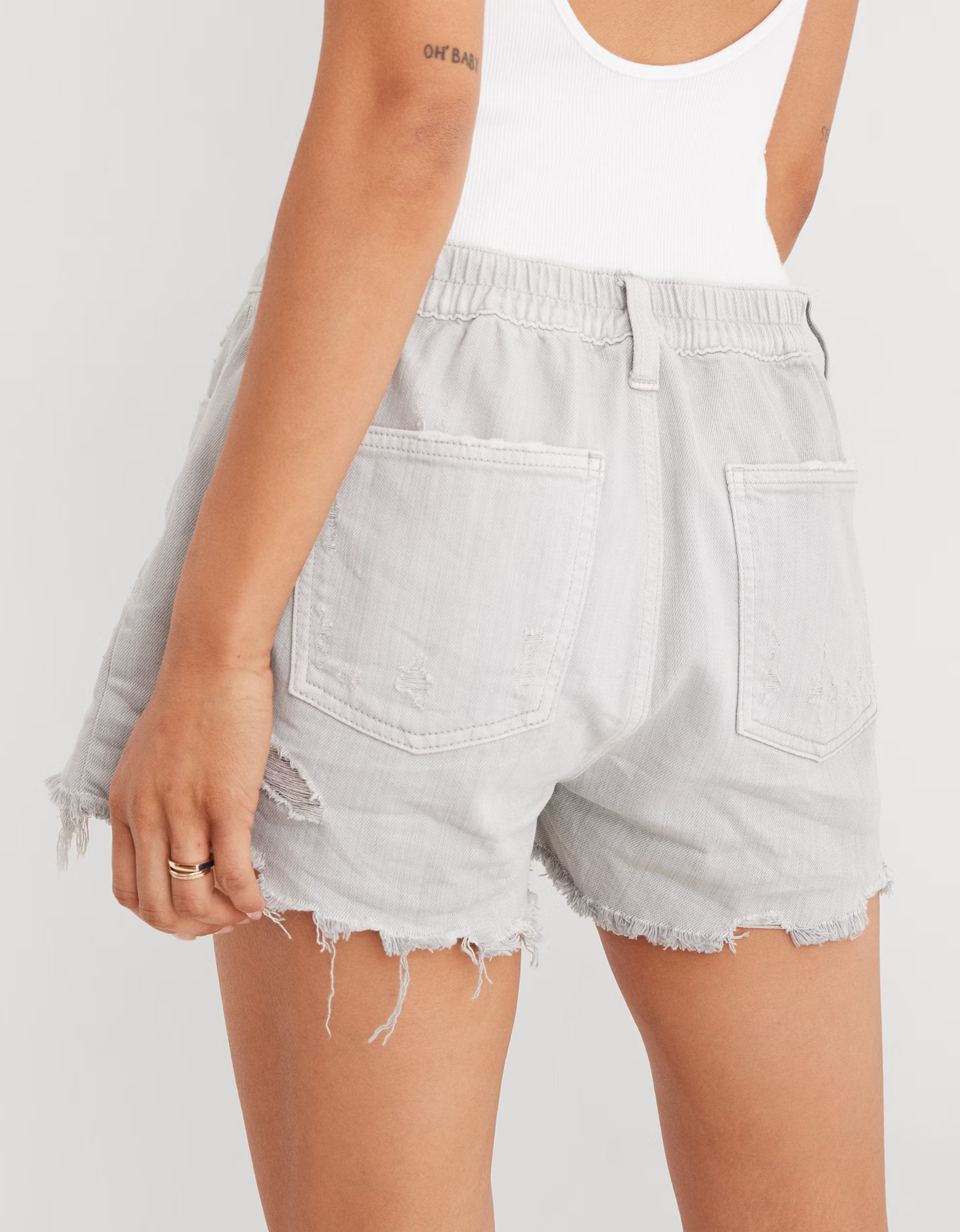 Aerie Distressed Daydream Denim Short | American Eagle Outfitters (US & CA)