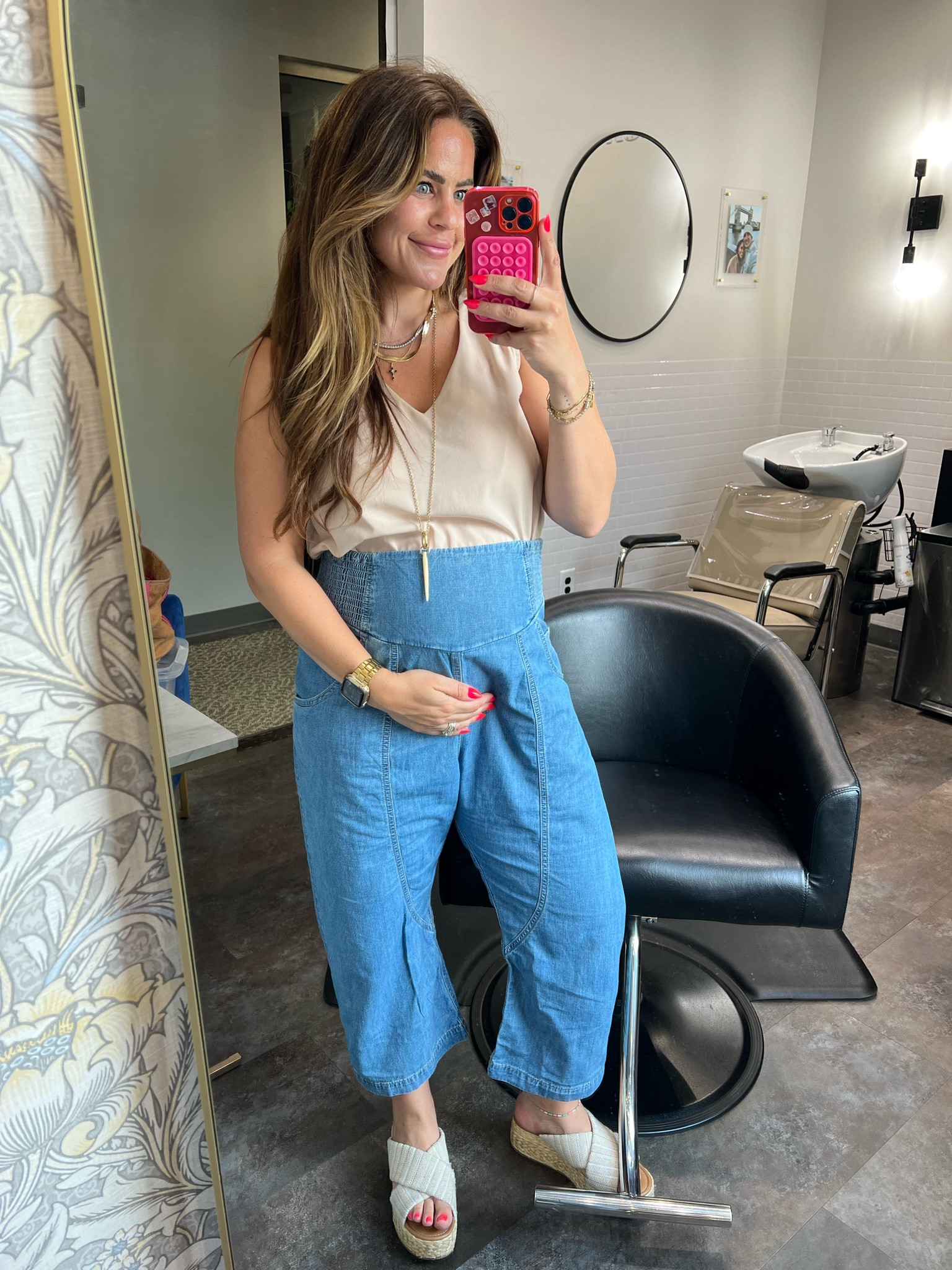 These jeans aren’t maternity but finding them has been a lifesaver at this stage and will get my through my jeans fetish 😂☺️ … so cute for non maternity too! 

#LTKStyleTip #LTKWorkwear #LTKBump