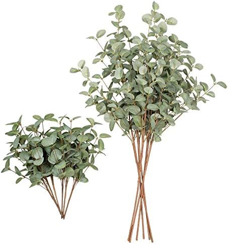 VGIA 12 Pcs Fake Eucalyptus Stems and Artificial Greenery Picks with Eucalyptus Leaves for Wedding H | Amazon (US)