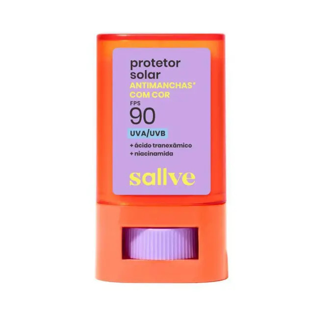 Protetor Solar Facial Bastão Sallve FPS 90 Antimanchas Cor 3 15g | DrogaRaia (BR)
